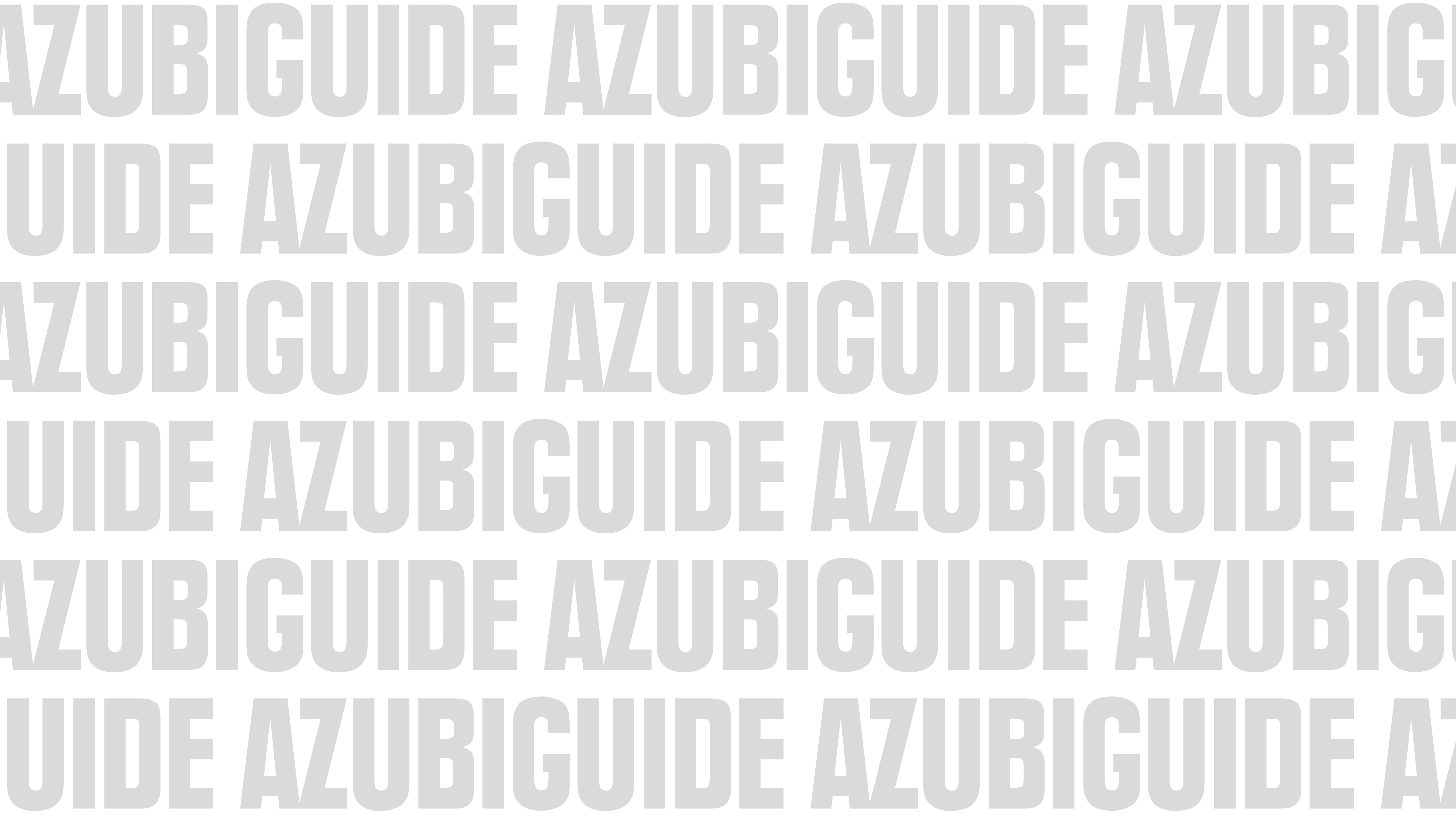 Headergrafik mit dem Schriftzug "AzubiGuide" in dunkelgrau