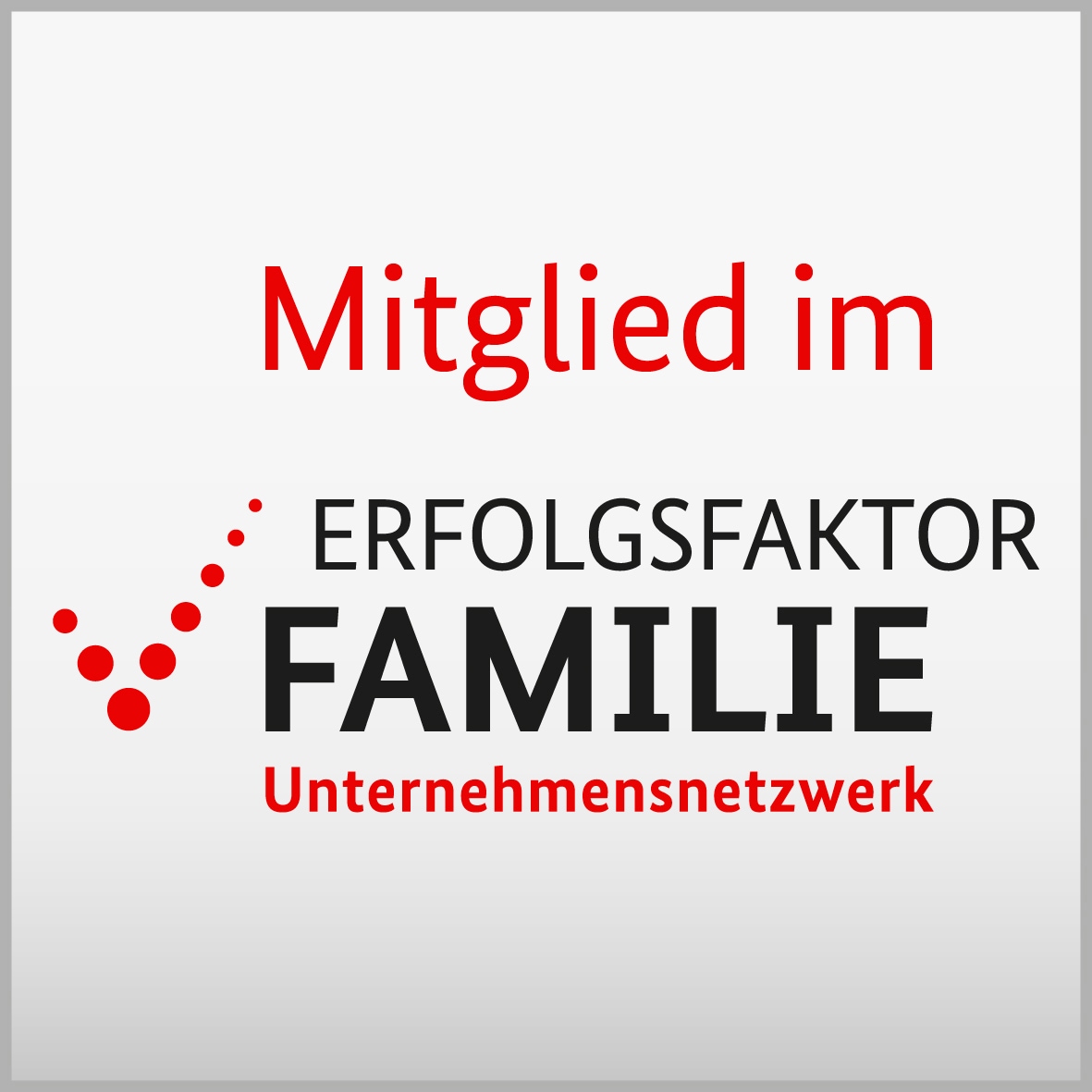 Siegel für Erfolgsfaktor Familie-Unternehmensnetzwerk