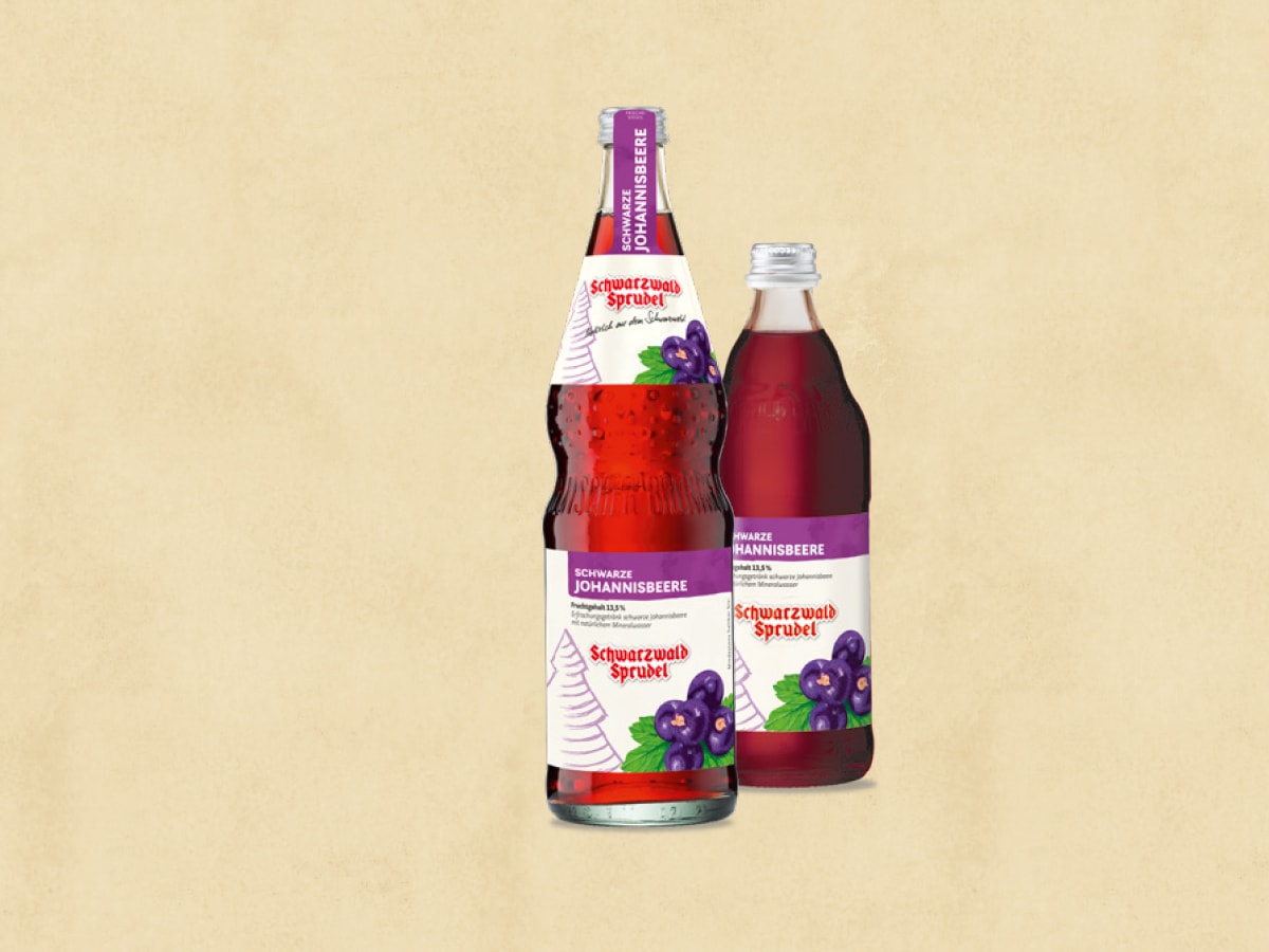 EDEKA Südwest Schwarzwald-Sprudel Mineralwasser Quelle Erfrischende Durstlöscher Johannisbeere