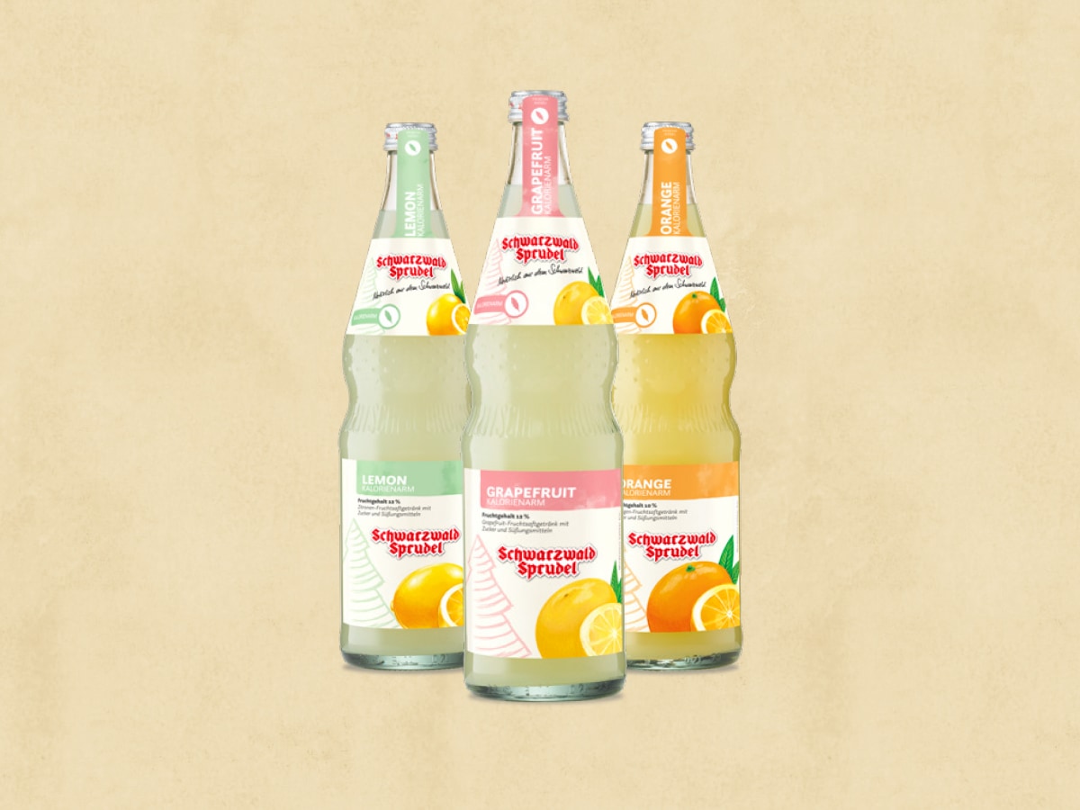 EDEKA Südwest Schwarzwald-Sprudel Mineralwasser Quelle Leichter Trinkgenuss Grapefruit Orange Zitrone