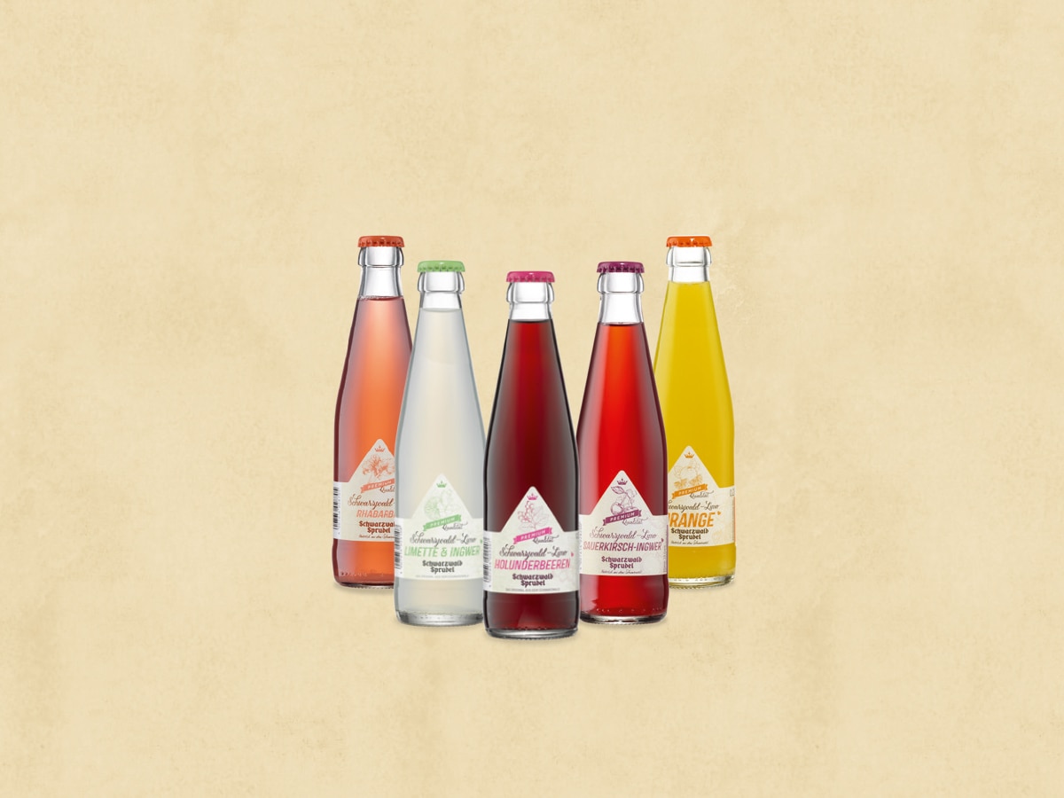 EDEKA Südwest Schwarzwald-Sprudel Mineralwasser Quelle Schwarzwaldlimo Limonade Flasche
