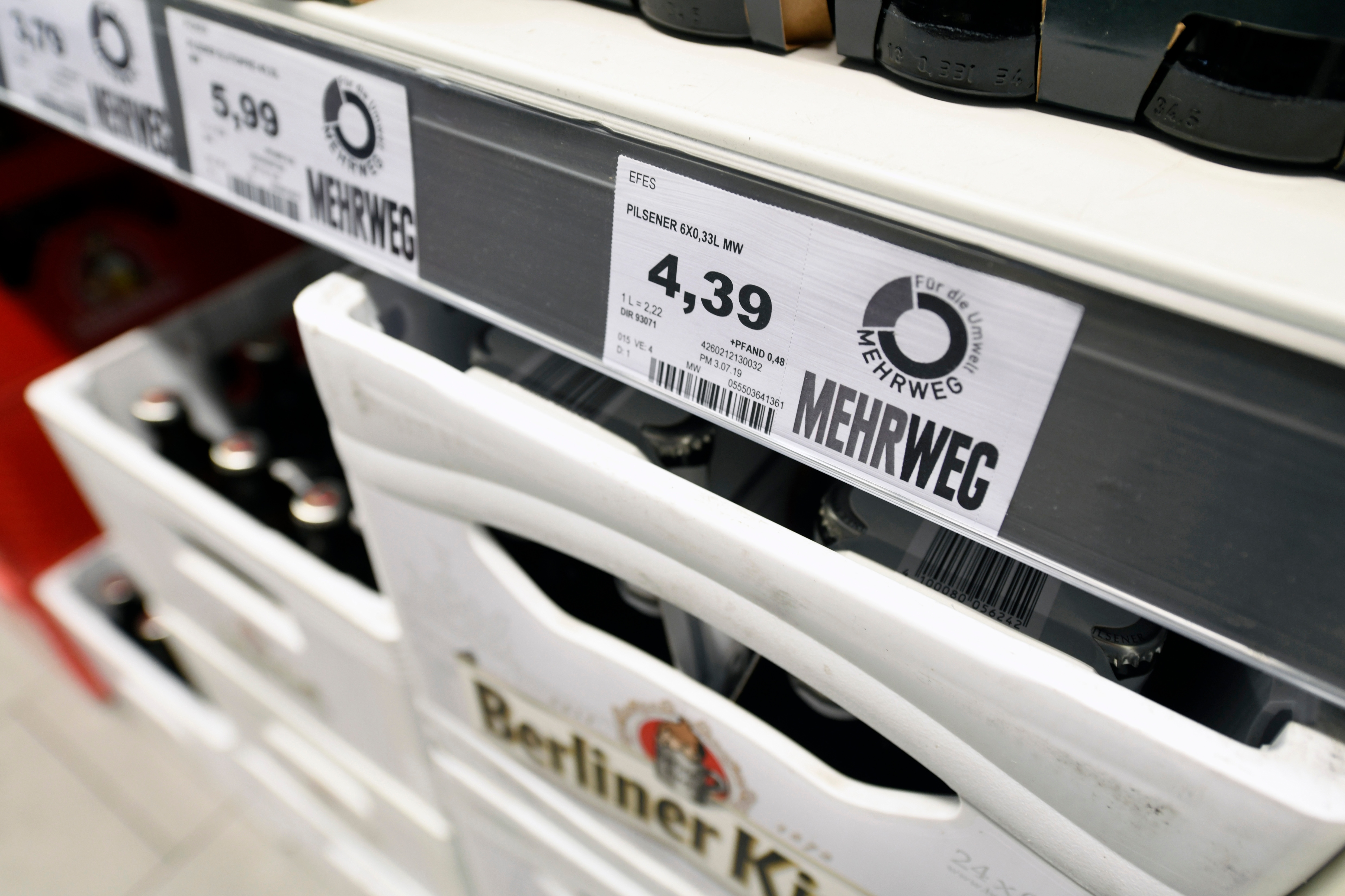 Mehrweg, Getränkeregal, Getränke-Mehrweg